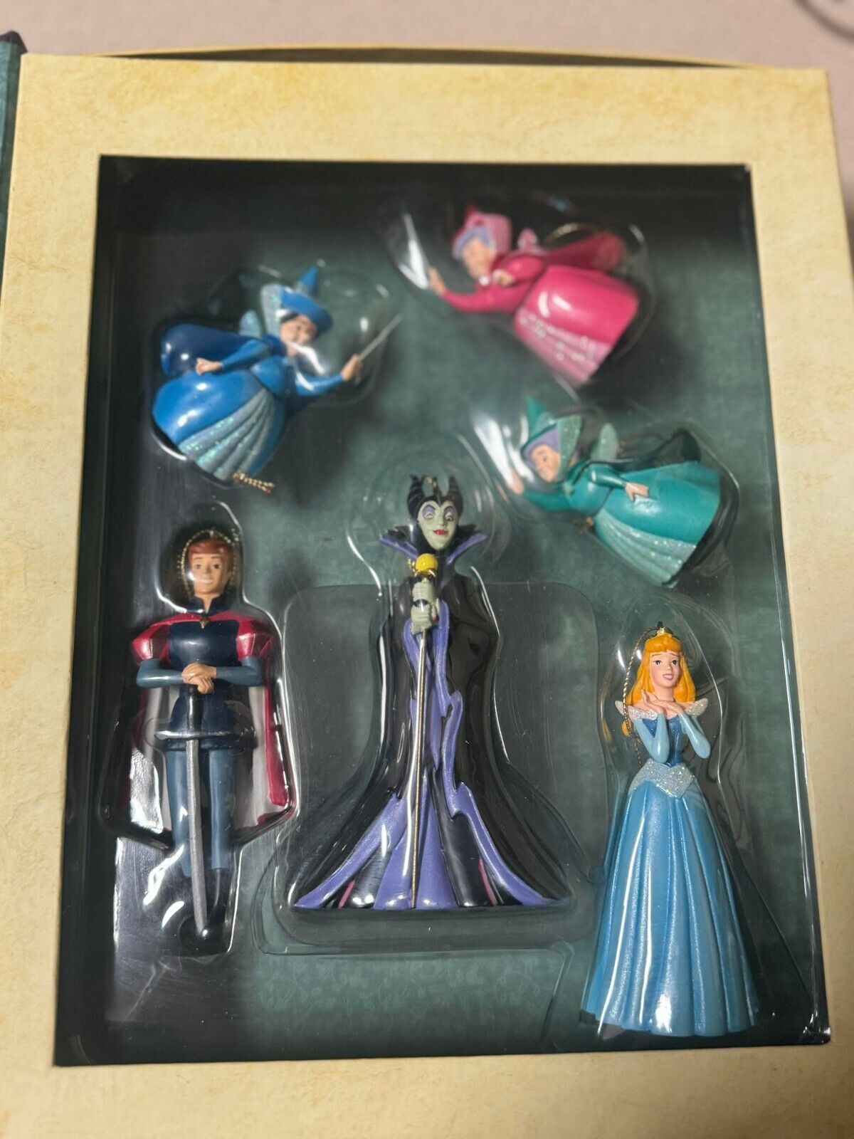 RETIRED Disney Sleeping Beauty 6pc Christmas Storybook Ornament Set