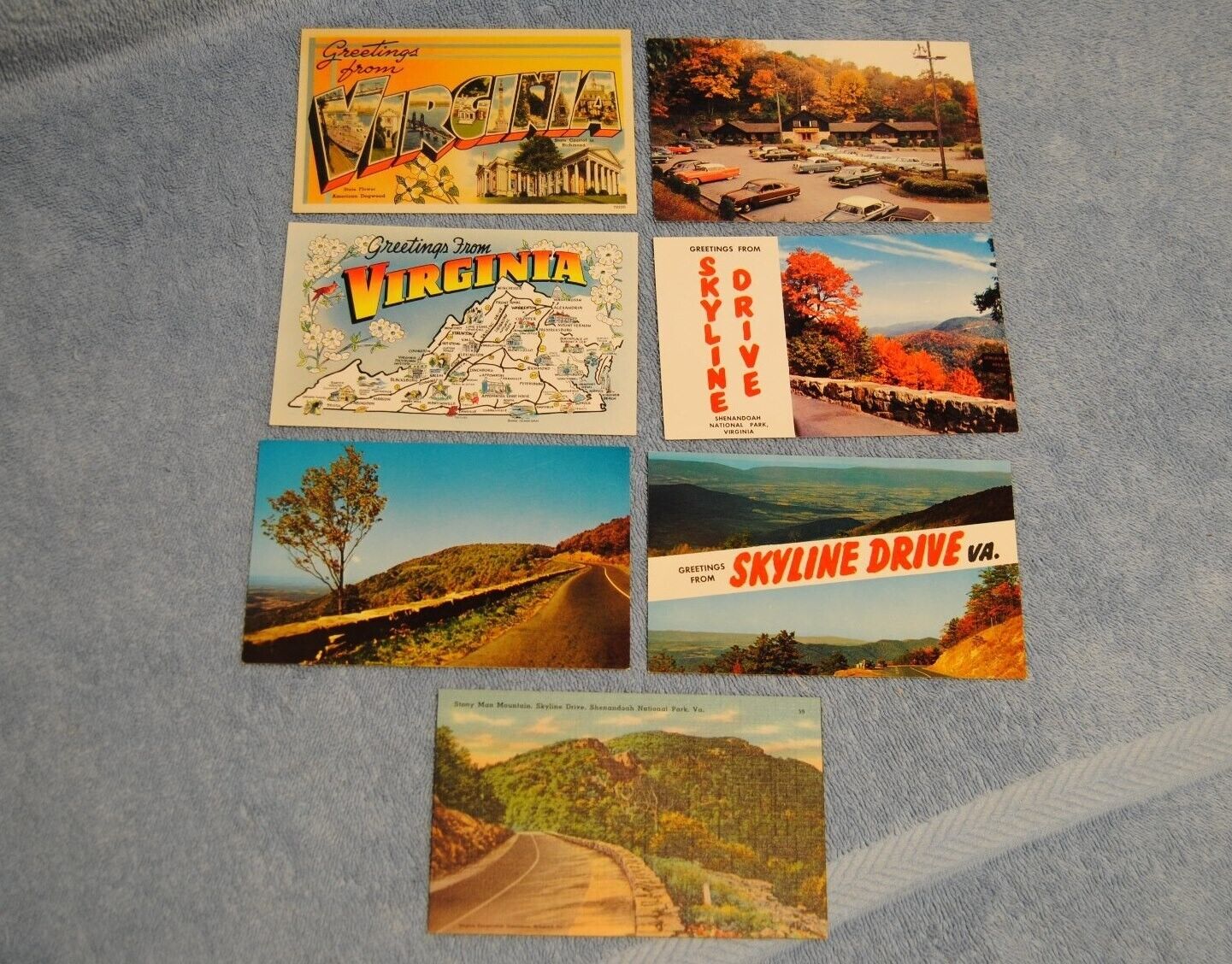 Vintage Postcard Lot Virginia Greetings Skyline Drive Blue Ridge Stony Man