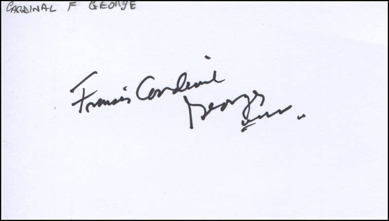 FRANCIS CARDINAL GEORGE - SIGNATURE(S)