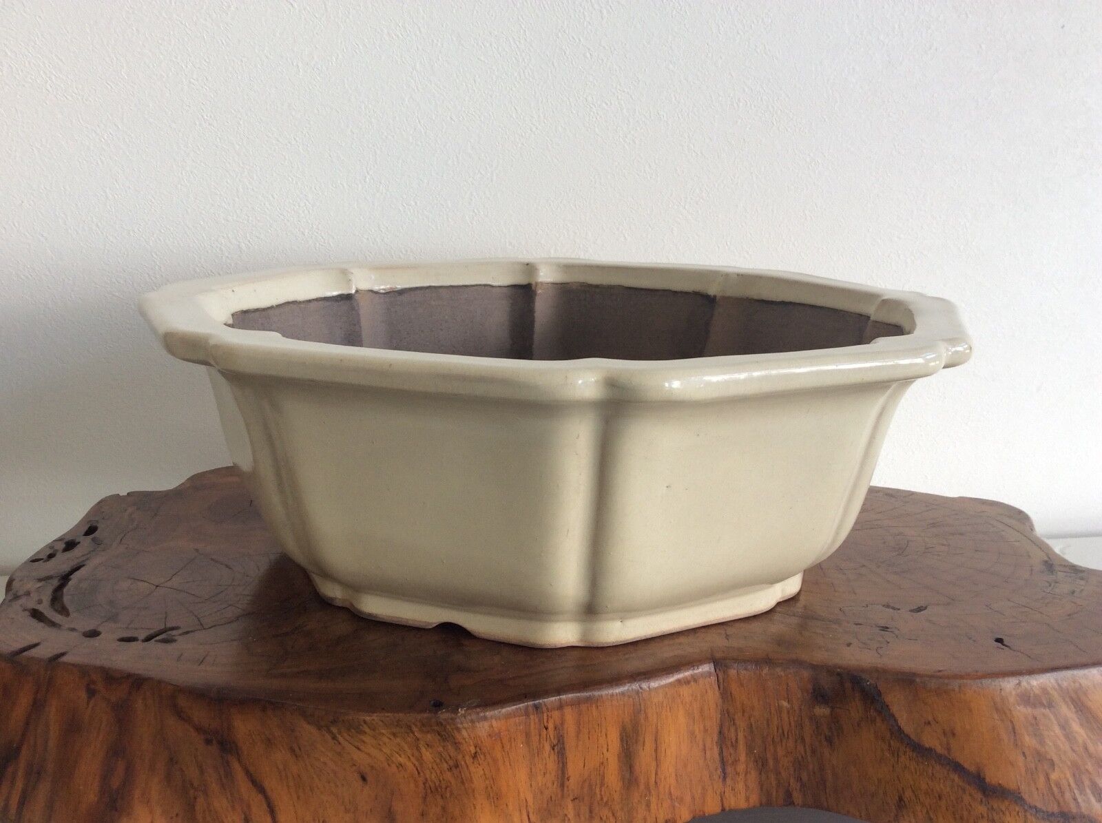 New Condition  / Bonsai Pot singed 陽明 / W 36 ×D 34 ×H 11.5[cm], 2.93kg