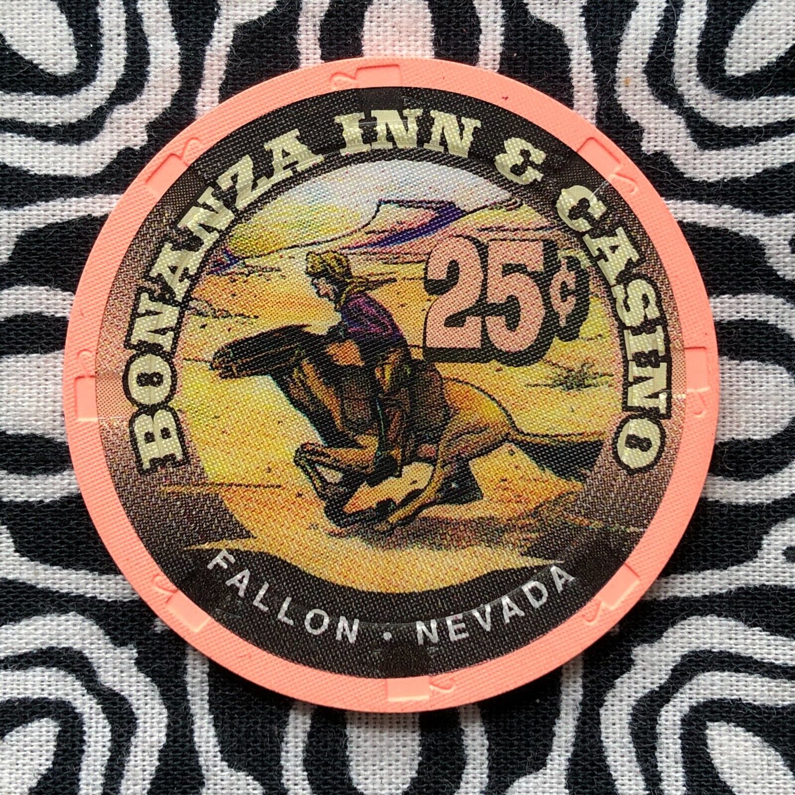 Bonanza Inn 25c $0.25 Fallon, Nevada Gaming Poker Casino Chip VF38