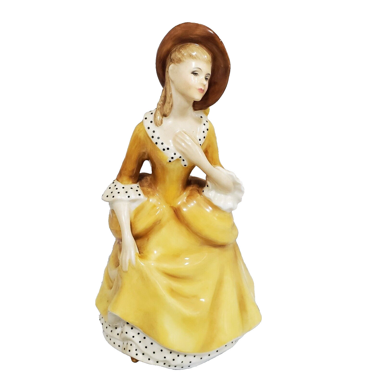 Vintage Royal Doulton Yellow Bone China Sandra Figurine By Peggy Davies HN2275