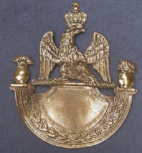 British GR1812 Era Napoleonic shako Helmet plate pressed brass X-mas Gift