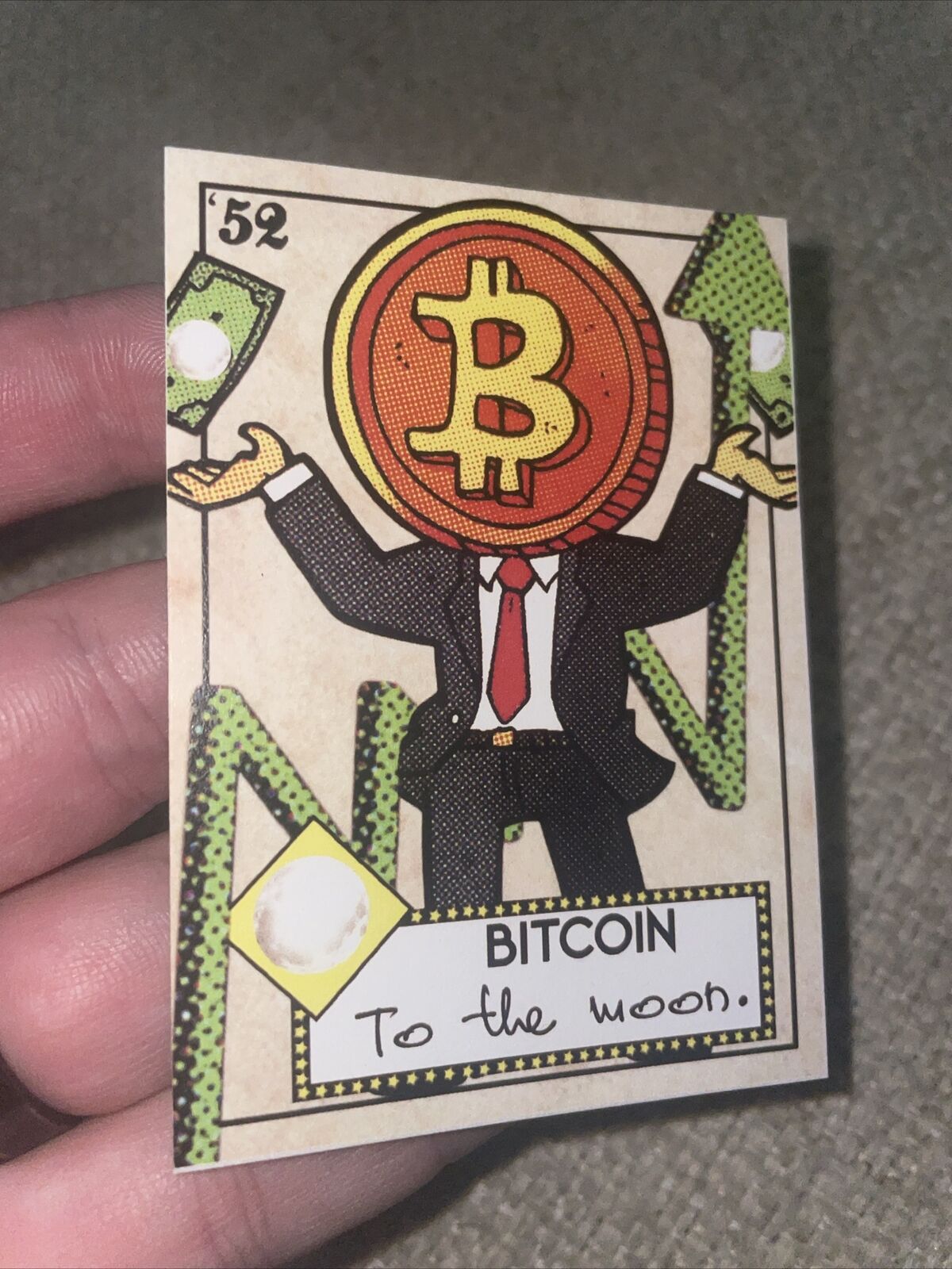 ‘52 Design Bitcoin Trading Card Art Print Trading Card  - by MPRINTS