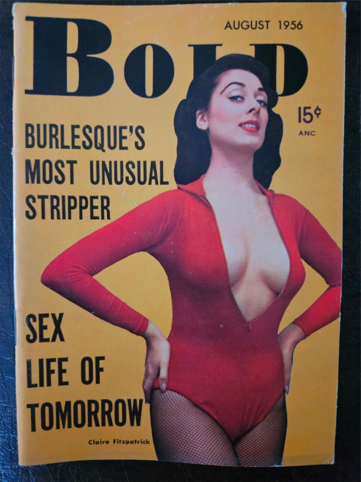 Bold magazine August 1956 pocket-size pin up Liz O'Leyar Arlene Fontane
