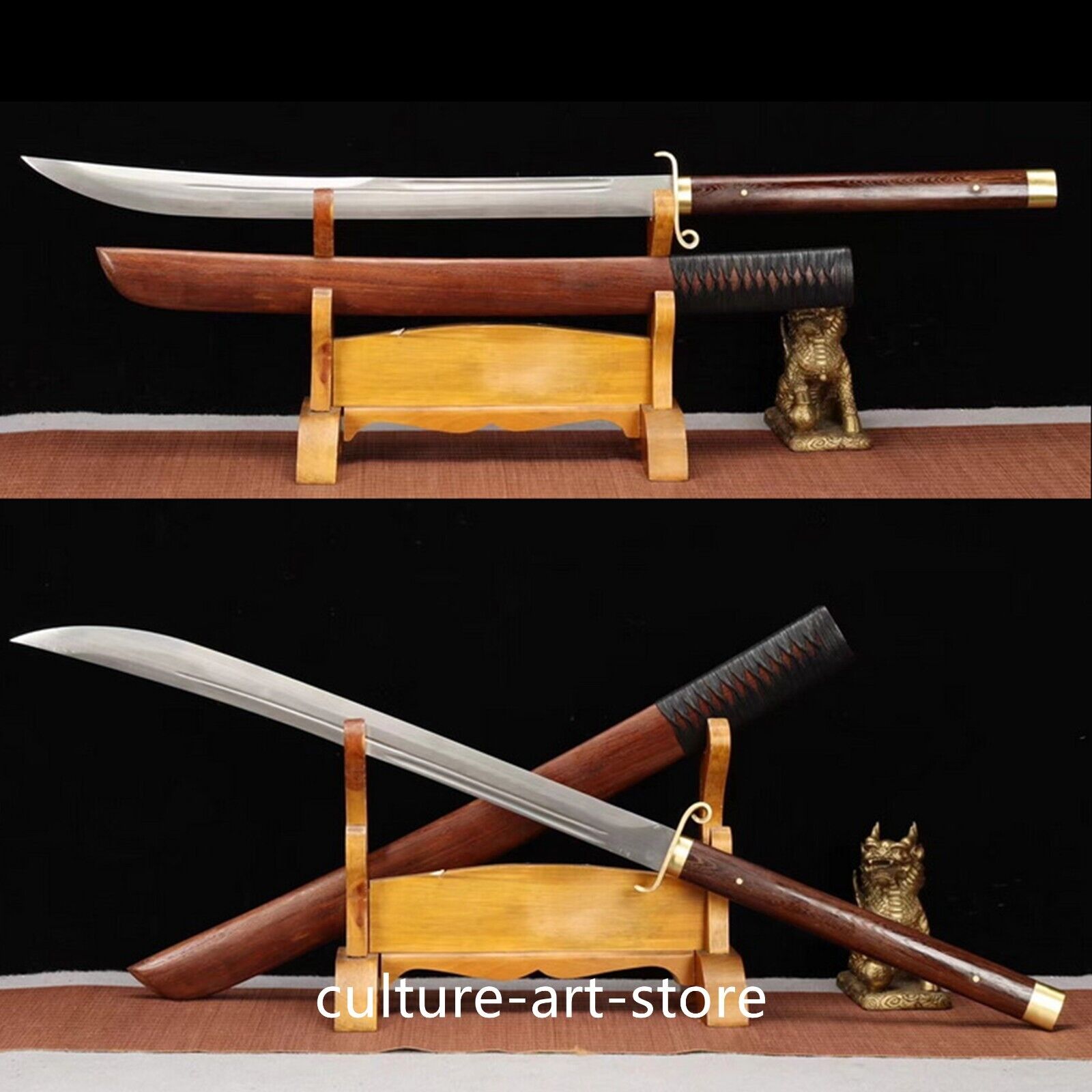 43“ Battle ready “斩马刀”Japanese Samurai Katana 1095 High carbon Steel Sharp