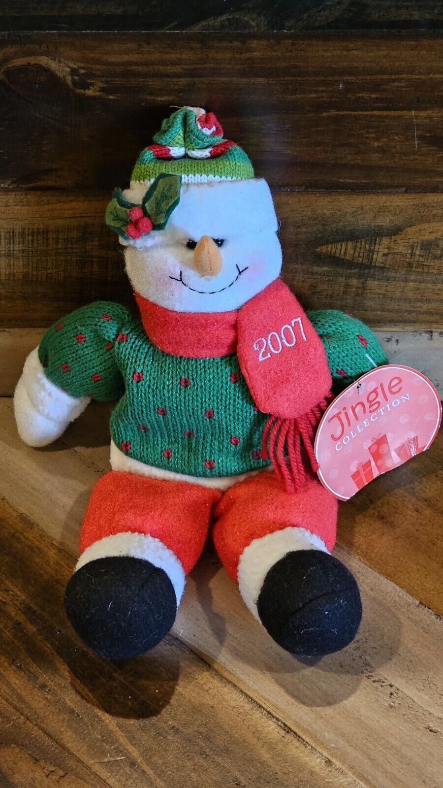 Kirkland’s Home Jingle Collection 2007 Snowman Christmas Holiday Plush 13”