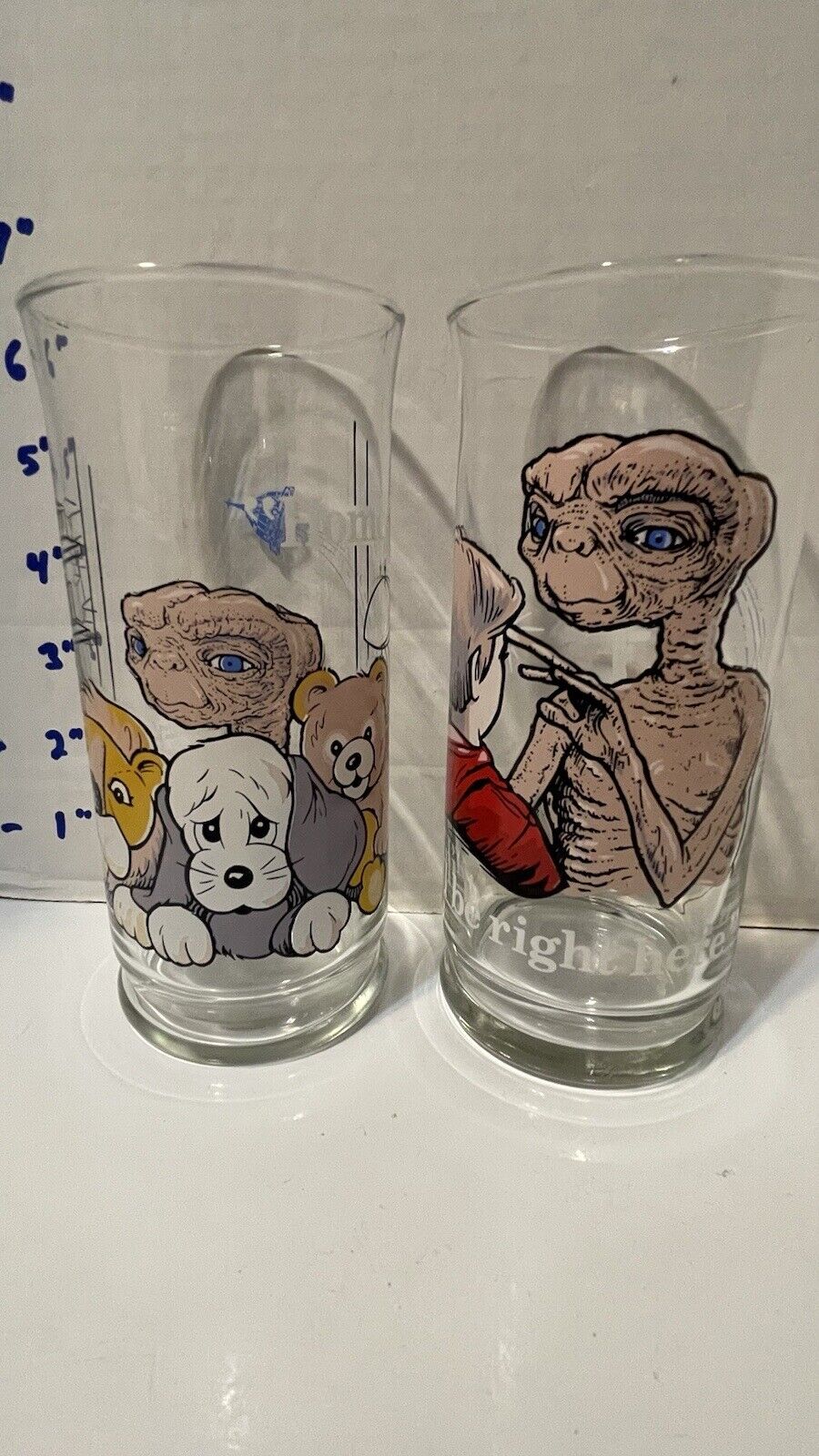 Vintage  E. T. Glasses Pizza Hut 1982 Collector’s Series Set Of 2