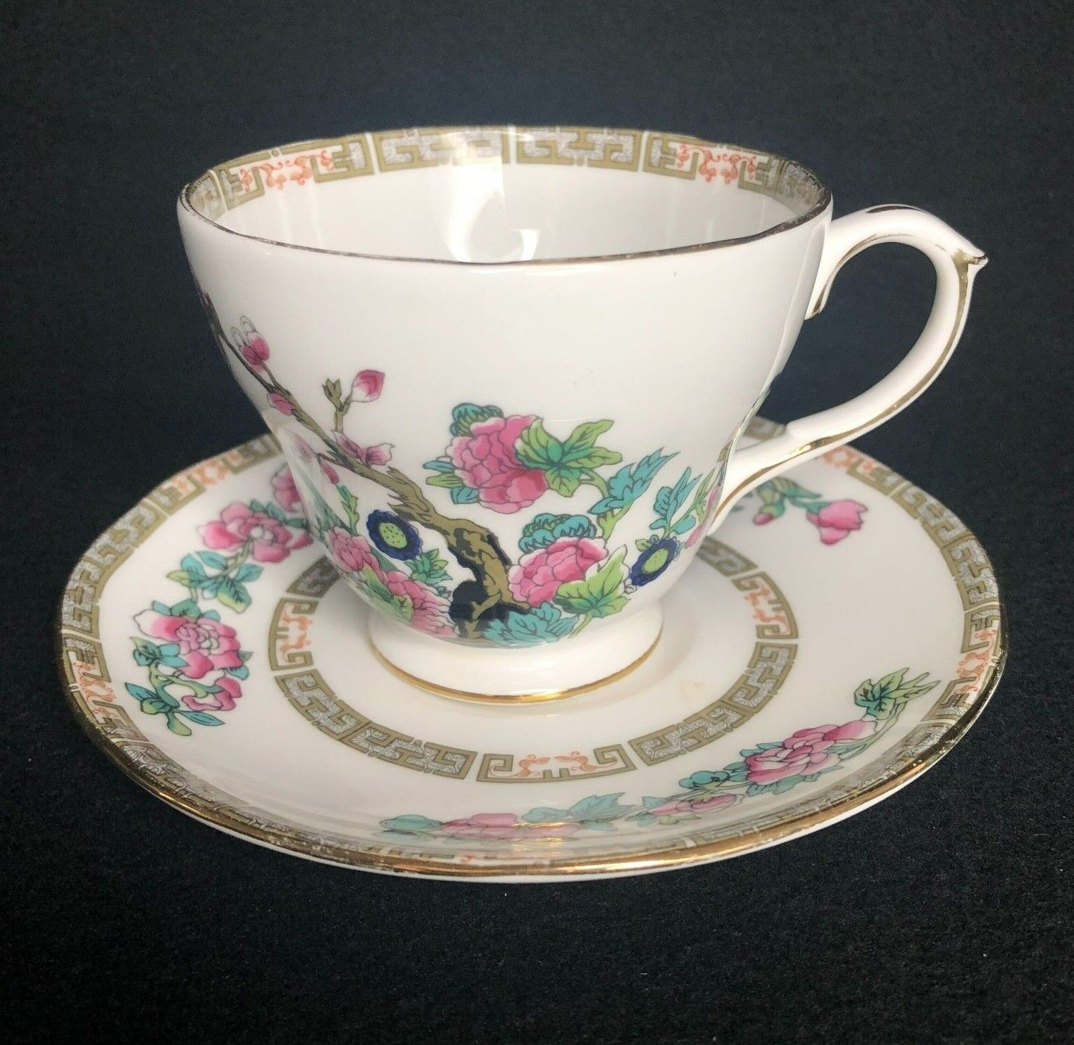 Vintage Duchess Bone China England Teacup & Saucer INDIAN TREE Pattern