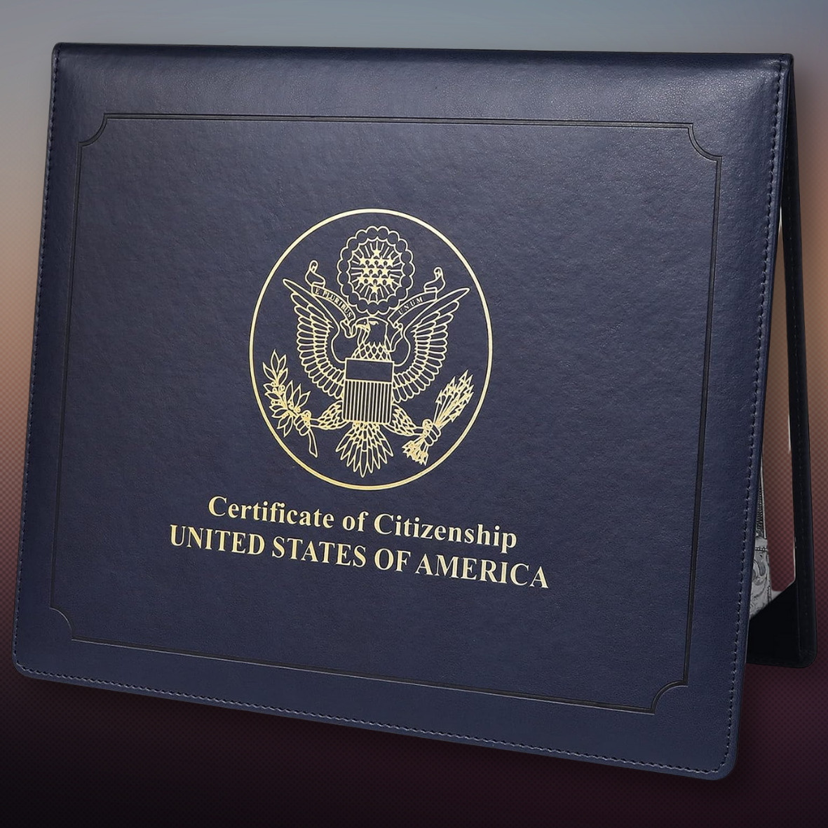 US Citizenship Certificate Holder - US Citizenship Gifts - PU Naturalization