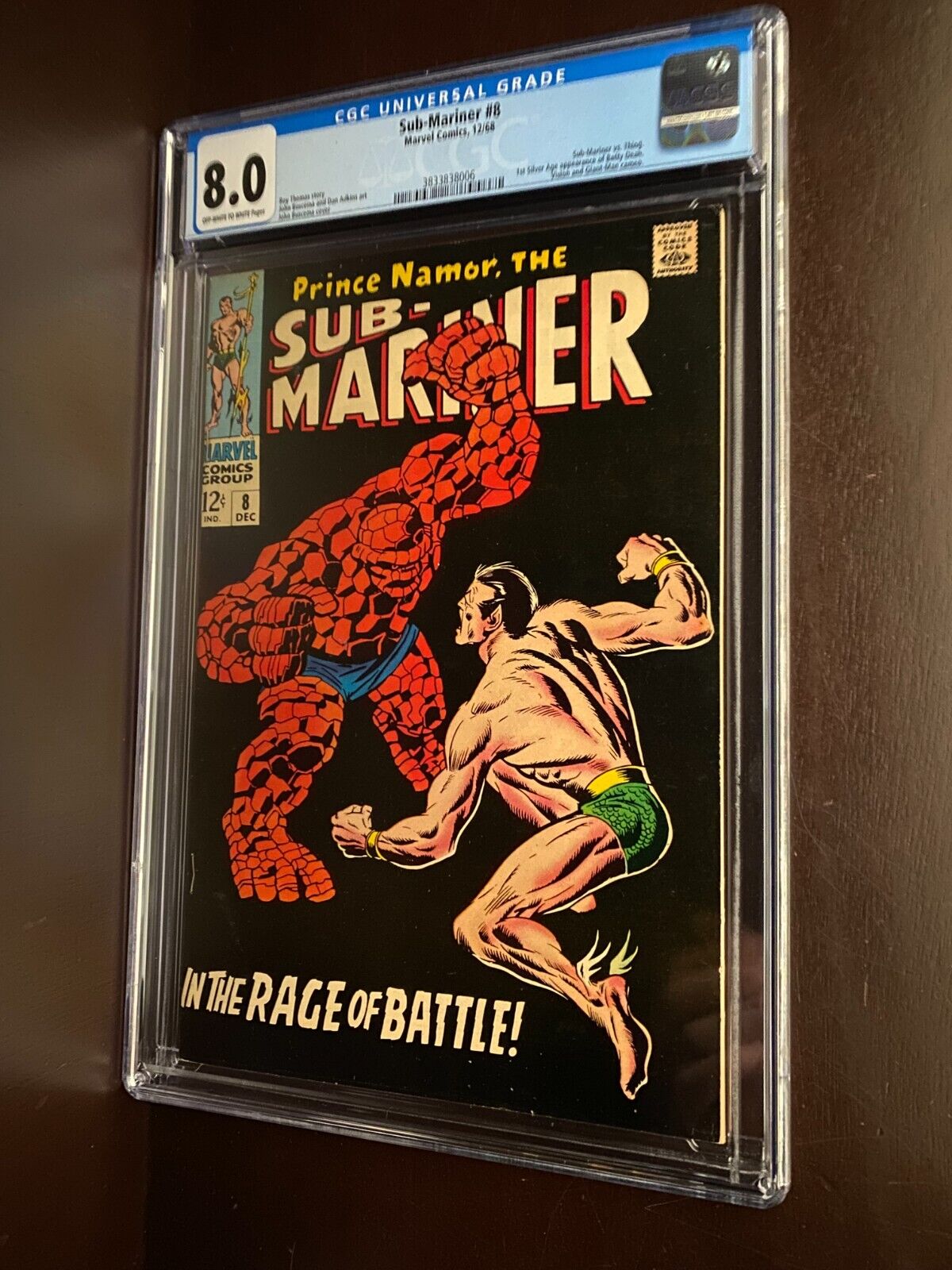 Sub-Mariner #8 (1968) / CGC 8.0 / 1st Silver Age appearance of Betty Dean