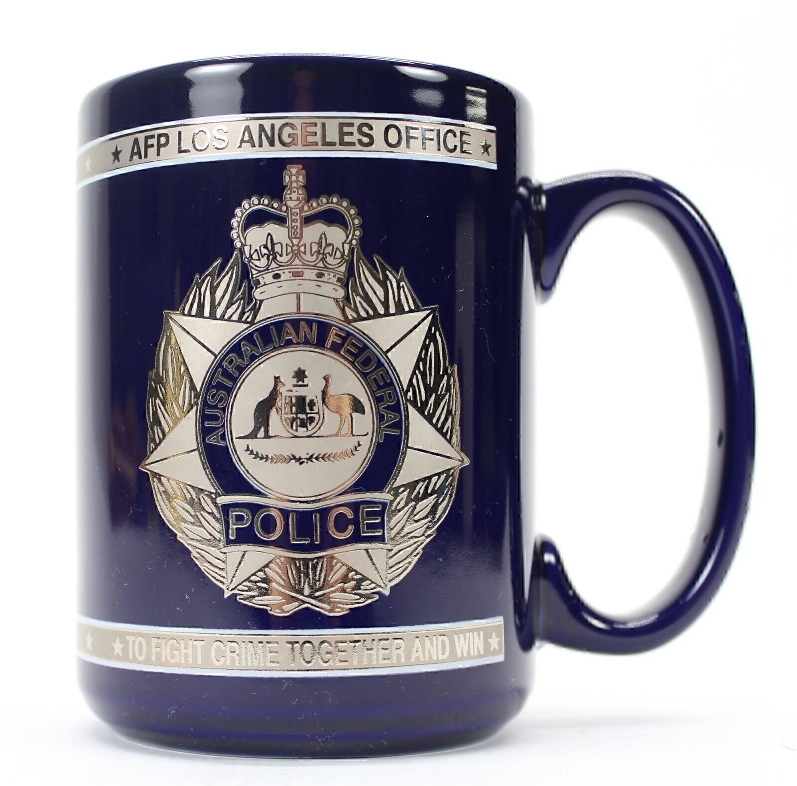 AFP Los Angles Office AUSTRALIAN FEDERAL POLICE Mug Fight Crime & Win 