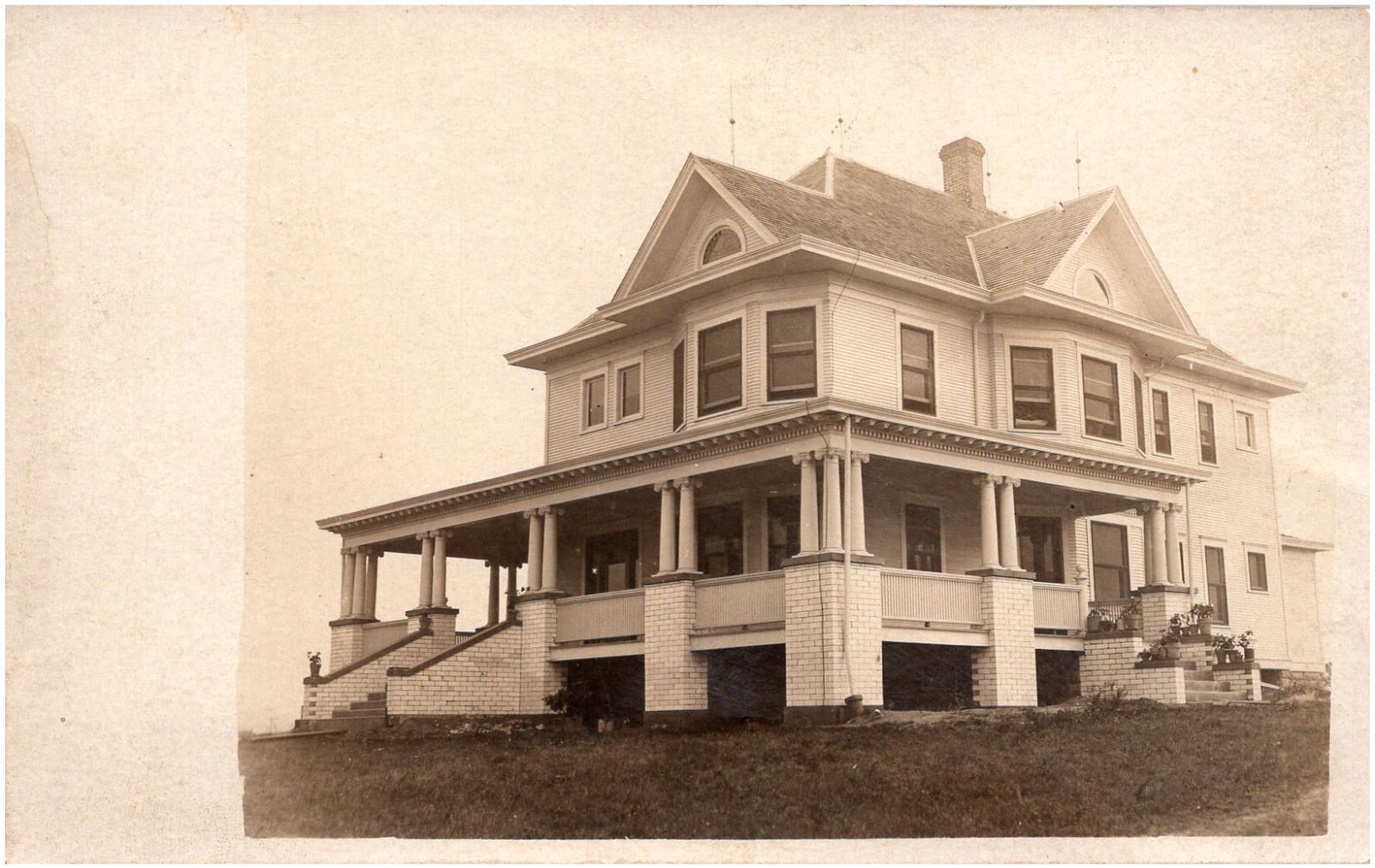 Mr. & Mrs. John Kennedy House in Kingman Kansas KS 1900s RPPC Postcard Photo