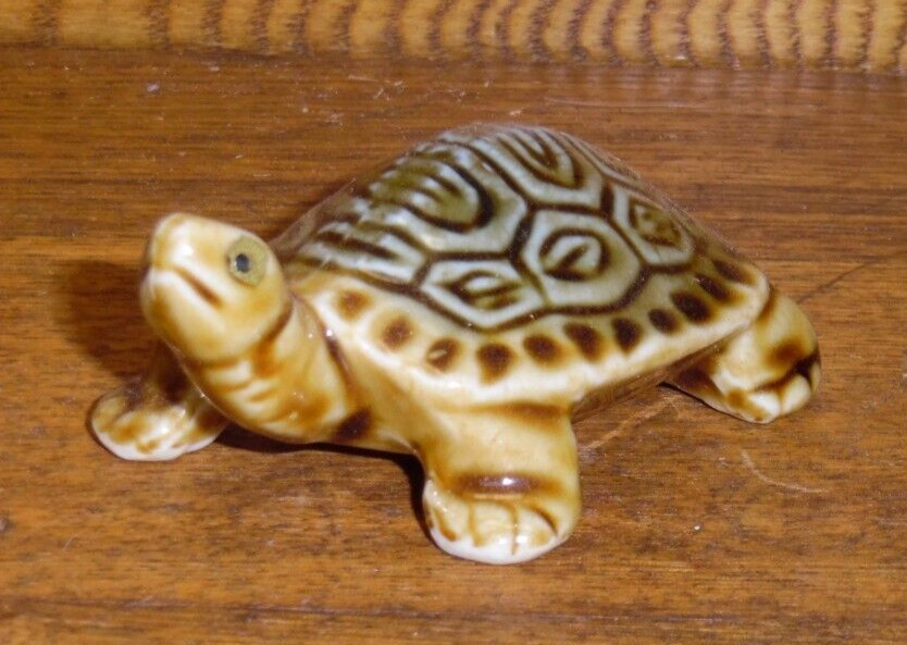 Vintage Ceramic Turtle Figurine - Made In Japan - 3 1/2\