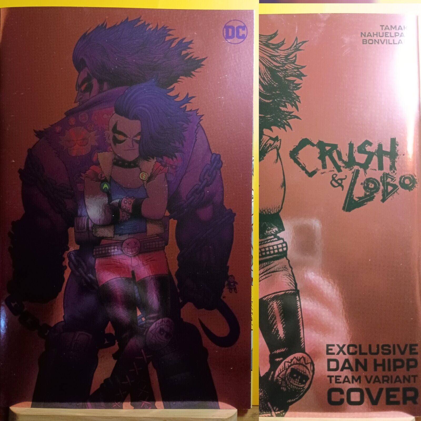 2021 DC Comics Crush and Lobo 1 Dan Hipp VIRGIN Foil Cover C Variant NG