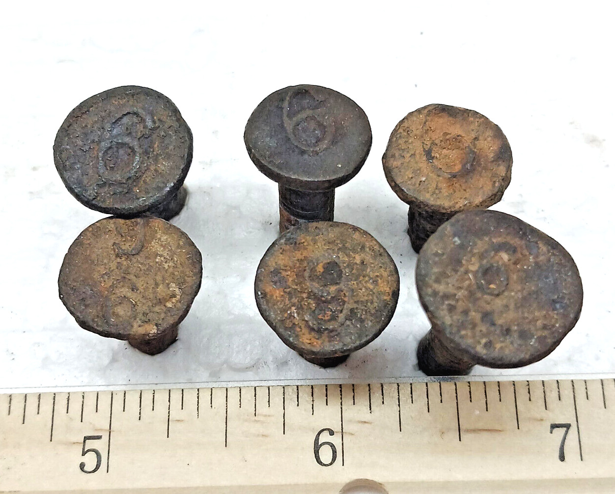 Dated Railroad Nails lot either 6 or 9