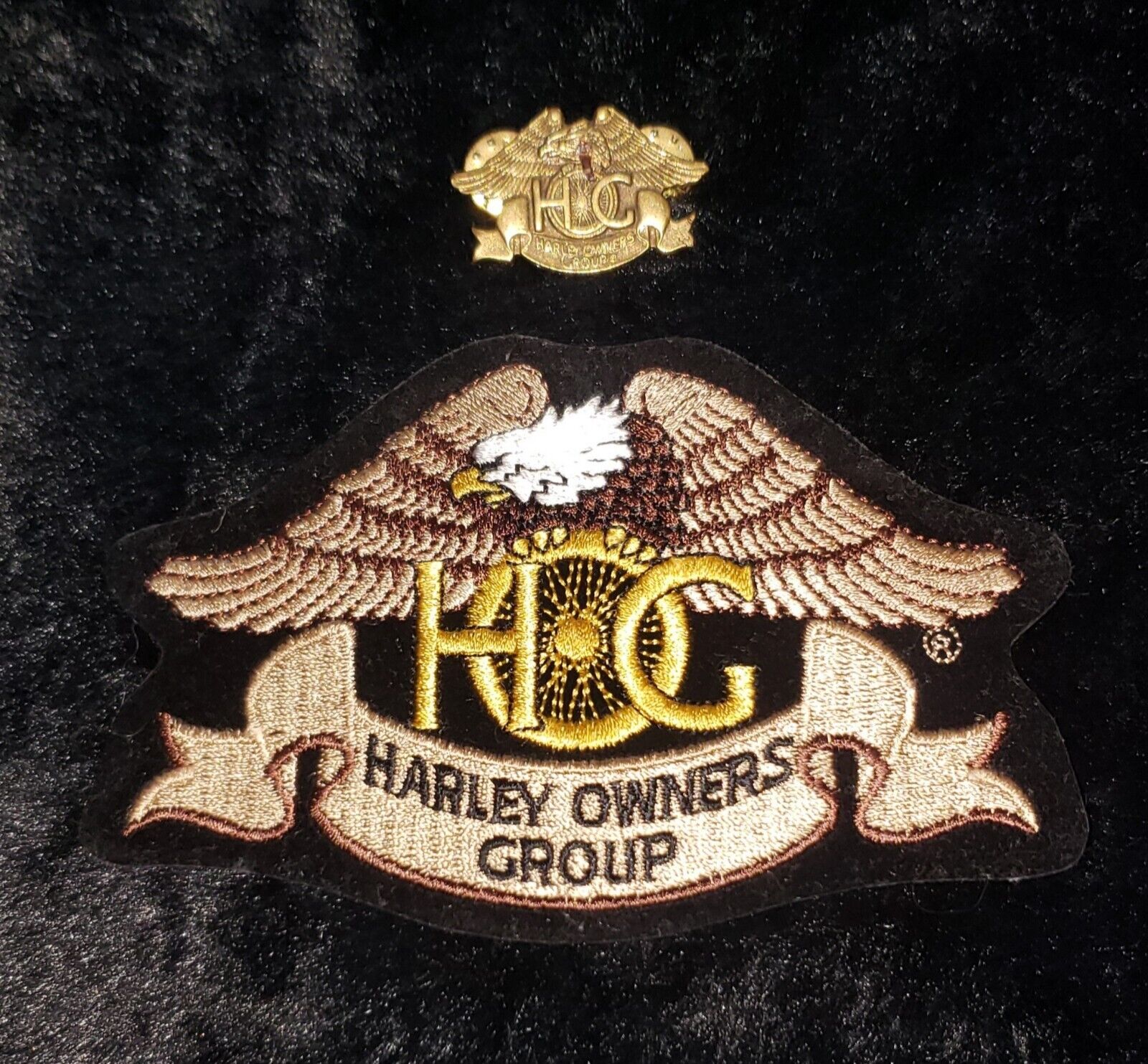 Harleys Owners Group Patch & Pin Set HARLEY DAVIDSON OWNERS GROUP 