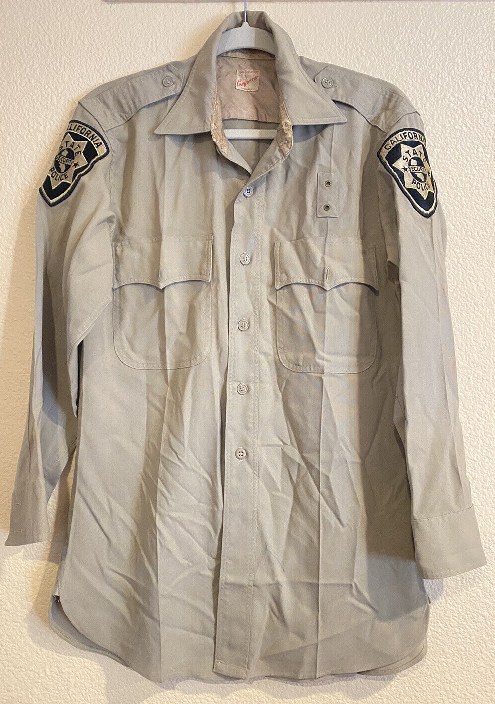 Vintage California State Security Police Long Sleeve Shirt Size 16