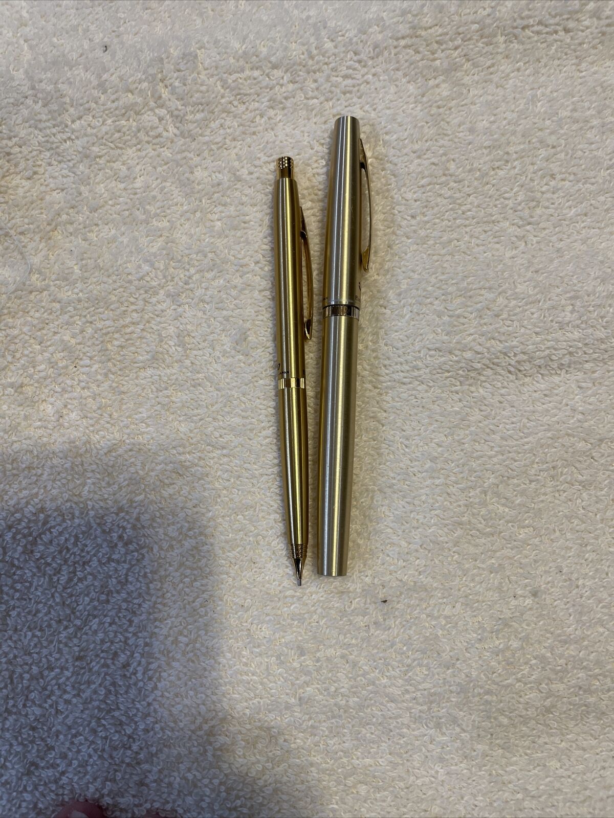 Vintage Gold Pentel Excalibur Pen & Pencil 0.7mm Japan See Description