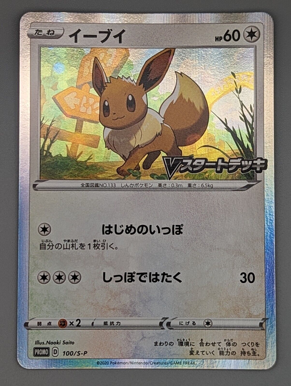 Eevee Holo 100/S-P V Stamped Battle Promo Japanese Pokemon Card