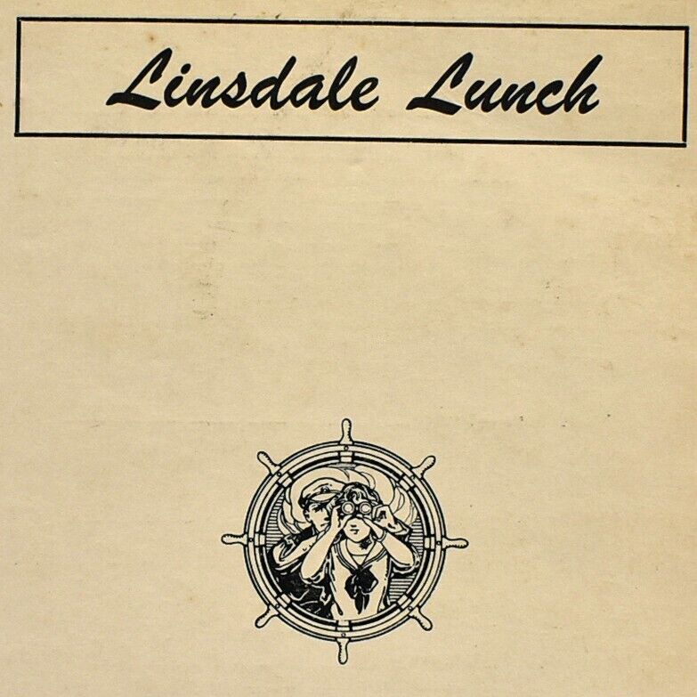 Vintage 1930s Linsdale Lunch Cafe Restaurant Menu Detroit Michigan