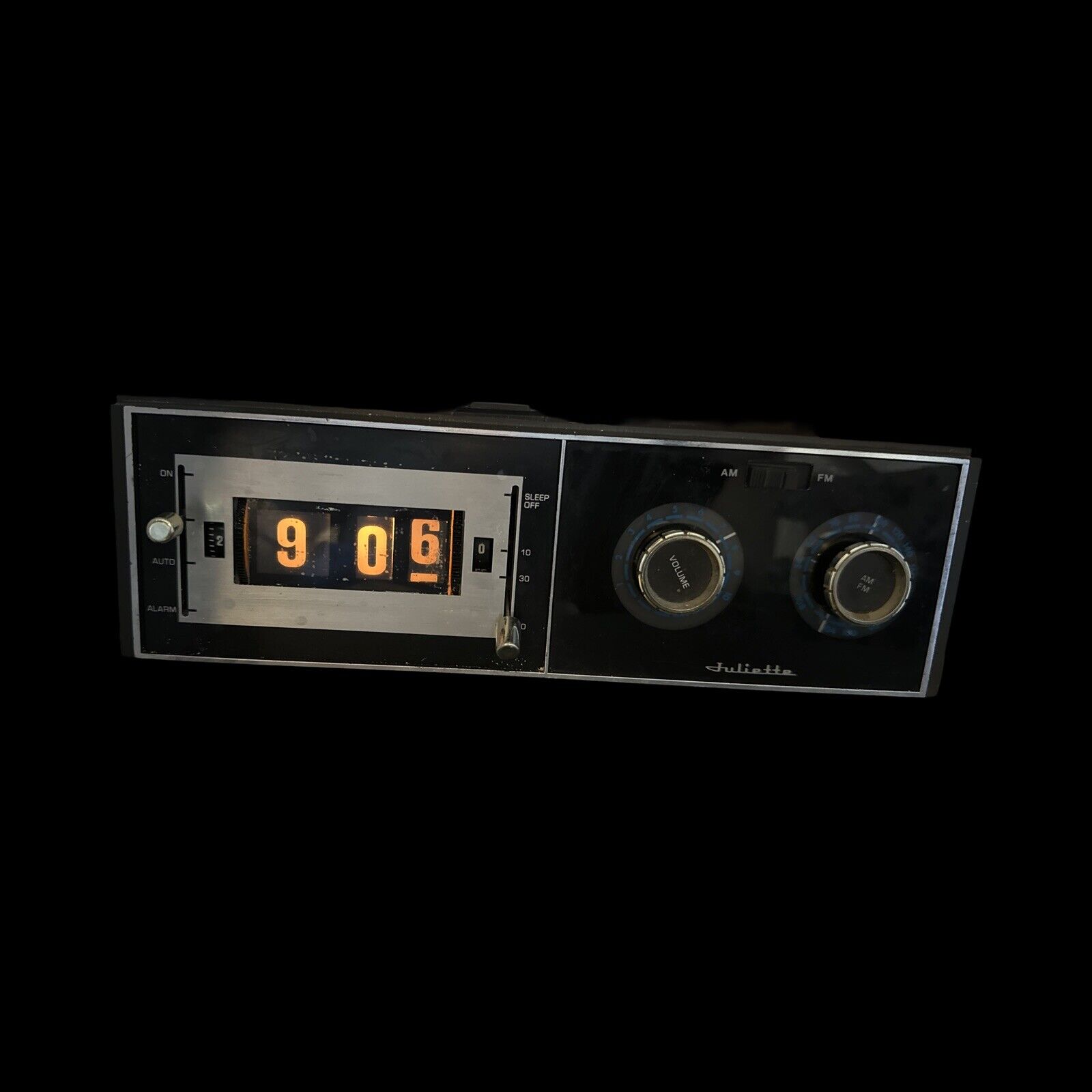 Vtg Juliette AM/FM Clock Radio Alarm Clock Snooze Topp Model FDC-1065 Ra42