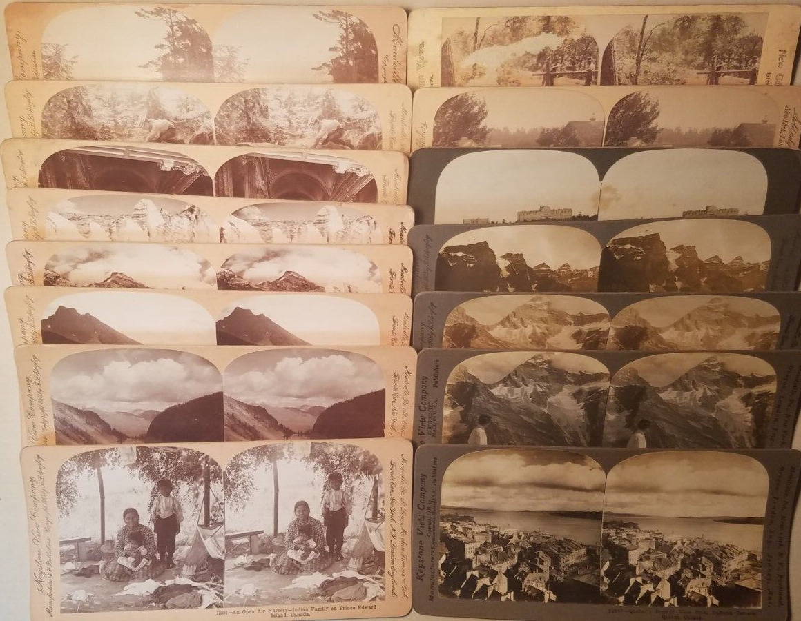 CANADA ~LOT of 15 Antique Stereoview Cards ~KEYSTONE VIEW CO~UNDERWOOD~INGERSOLL