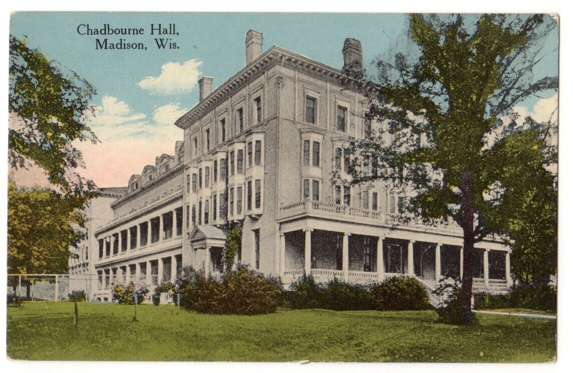Univ. Wisconsin Madison c1915 old Chadbourne Hall, dormitory demolished 1950's
