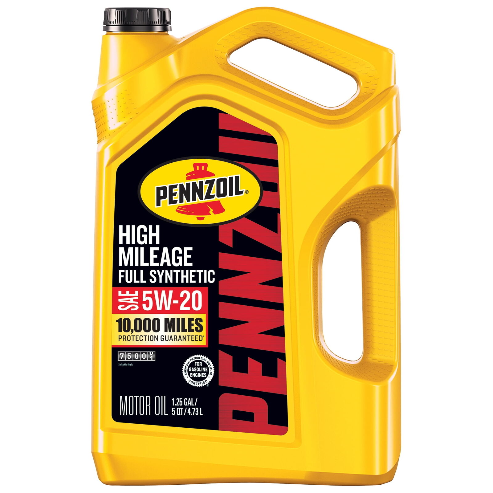 Pennzoil High Mileage Full Synthetic 5W-20 Motor Oil, 5 Quart