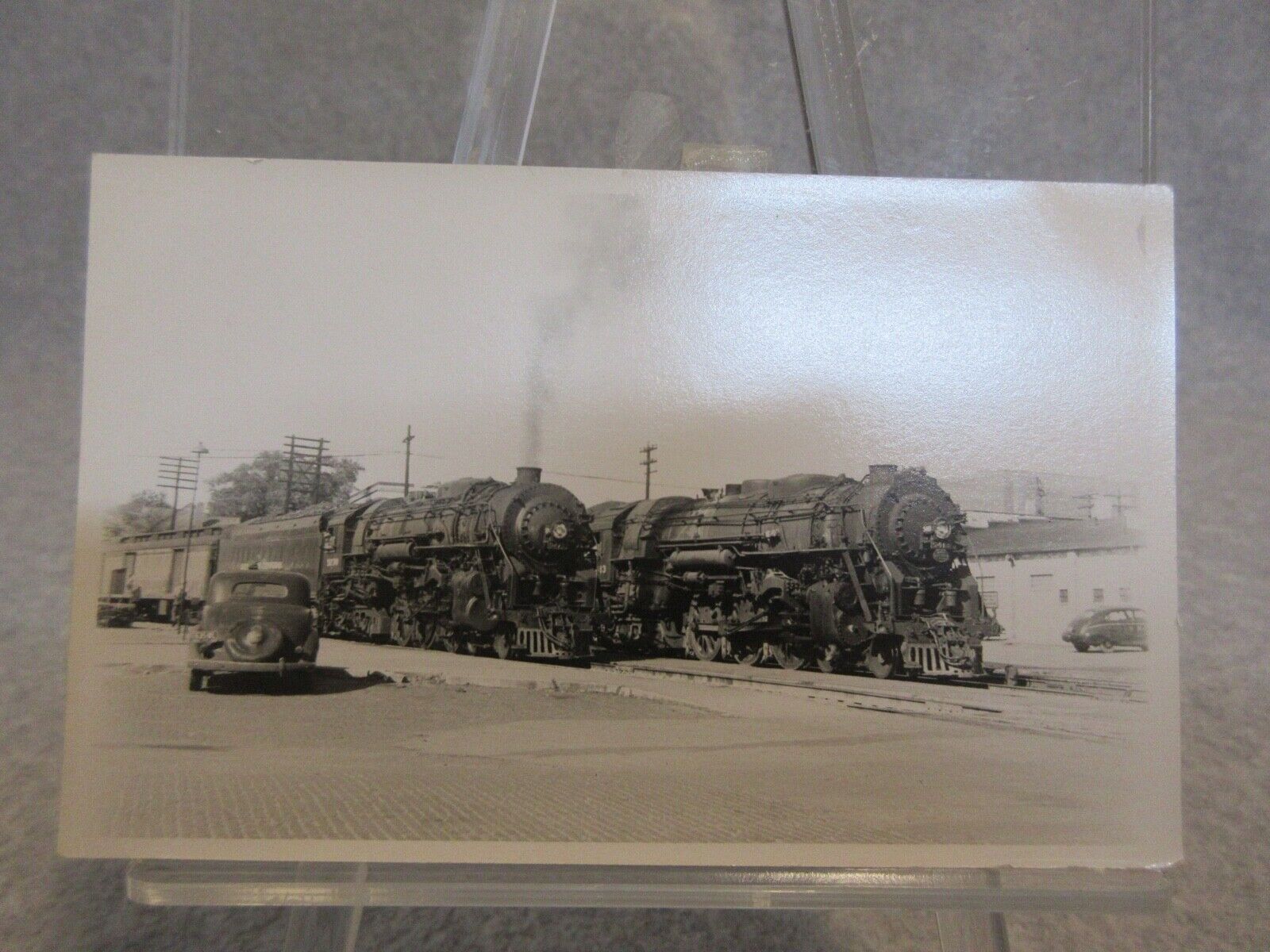 original 1953 NYC NY CENTRAL RR Train Engine #5270 + 413 RRPC Photo POSTCARD
