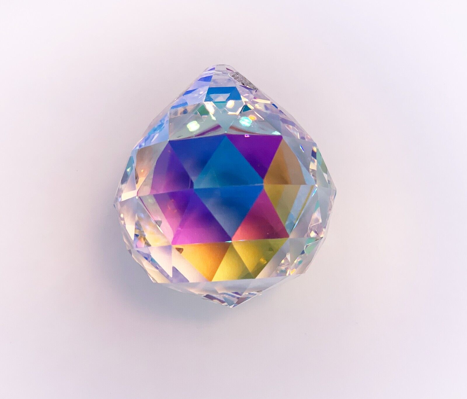 50mm Asfour Crystal, Clear AB, Crystal Sun Catcher, Crystal Ball Prisms - 1 Hole