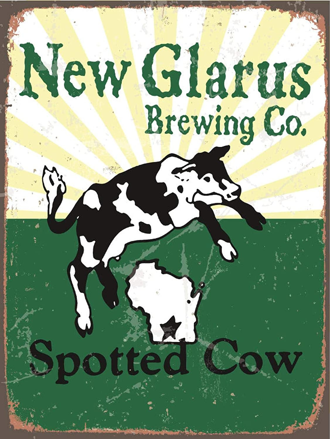 Spotted Cow Beer Vintage Replica Tin Sign 8X12 Inches Retro Vintage Decor Sign M