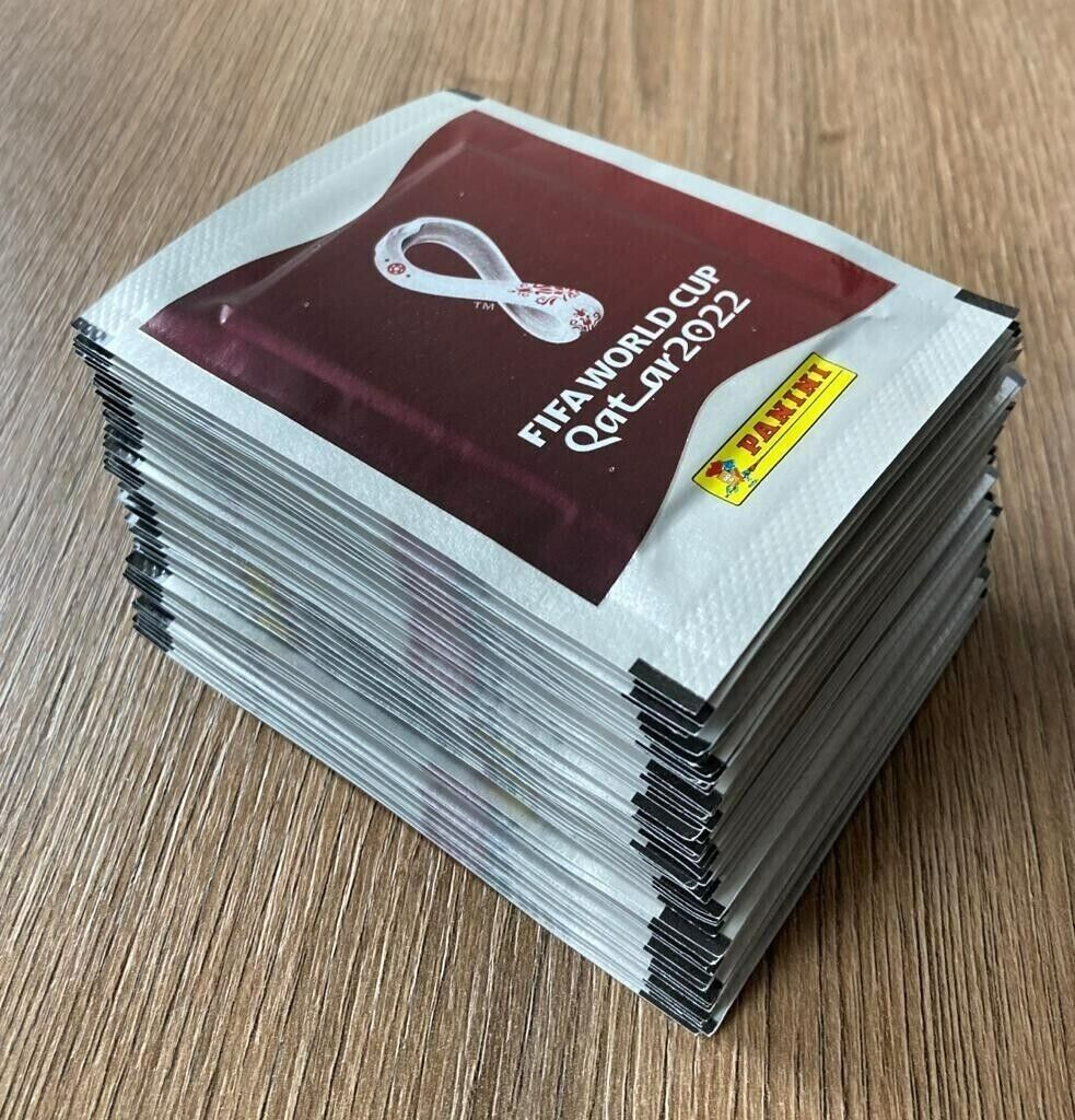 Panini, World Cup Qatar 2022, 50 Bags, 250 Sticker Packets World Cup Bust, Standard