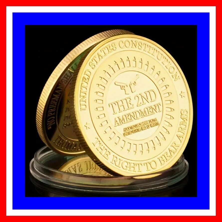 2nd Amendment Challenge Coin The Right To Keep And Bear Arms  Plastic Container