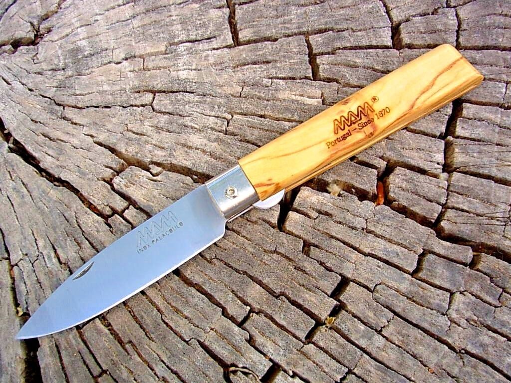 MAM Portugal knife 2137 Olive wood linerlock folder
