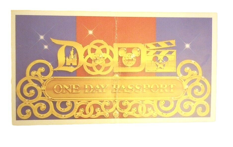 Unused 1989 Walt Disney World Disneyland 1 Day Passport Complimentary Ticket
