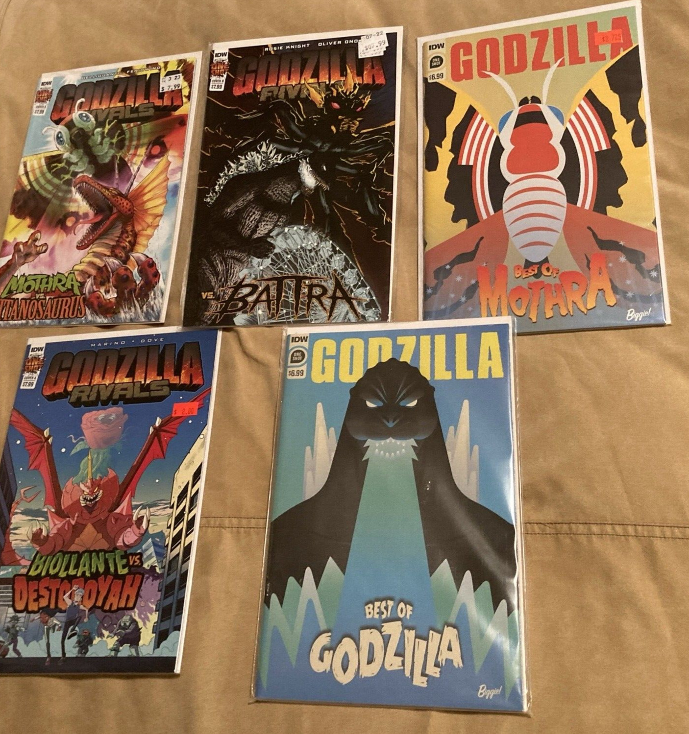 Godzilla TPB IDW Rivals Comic Lot: Destroyah, Battera & Best Of Mothra Plus