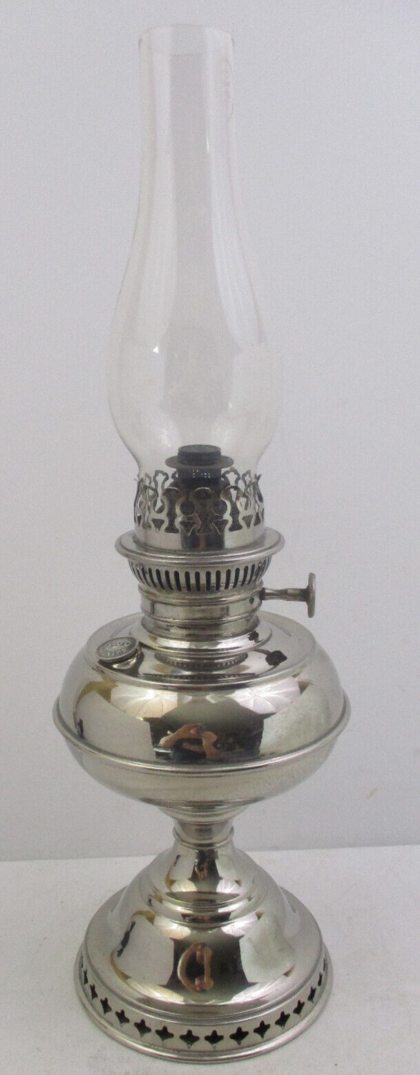 1895 RAYO JUNIOR - NICKEL OIL KEROSENE LAMP - MINT CONDITION ORIGINAL PARTS(GFJ)