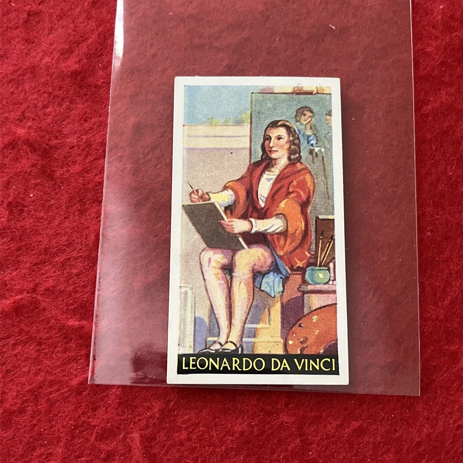 1936 Godfrey Phillips “Famous Minors” LEONARDO DA VINCI Tobacco Card #5   EX-NM