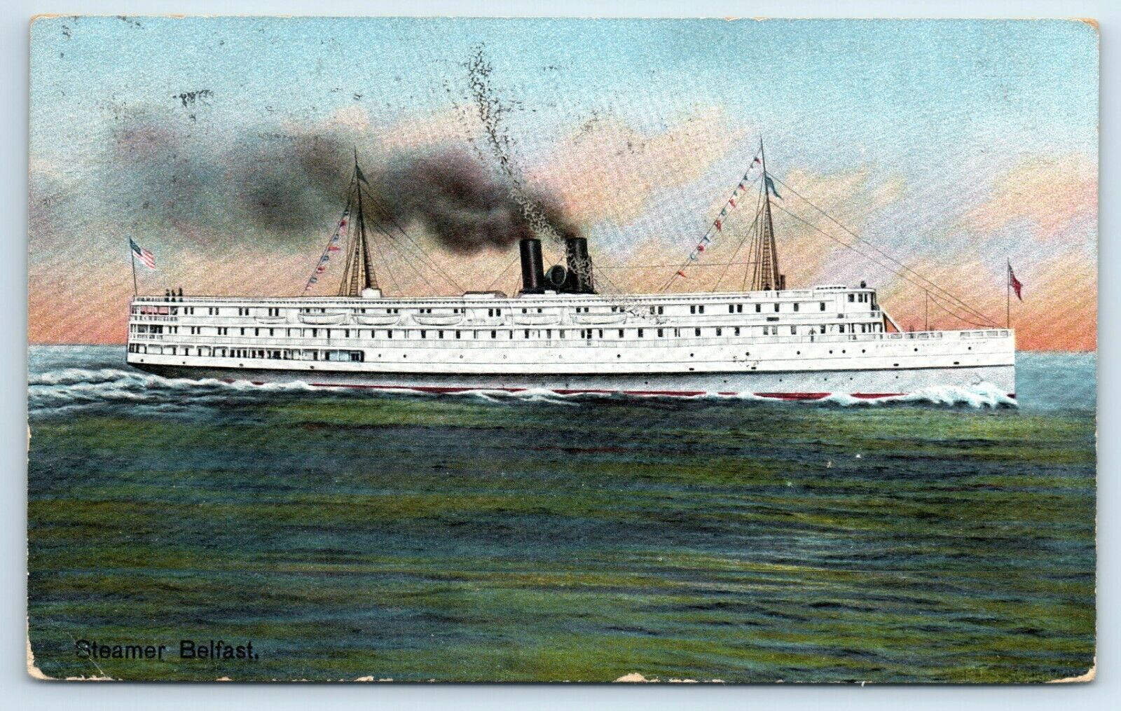 Postcard Steamer Belfast 1911 I84