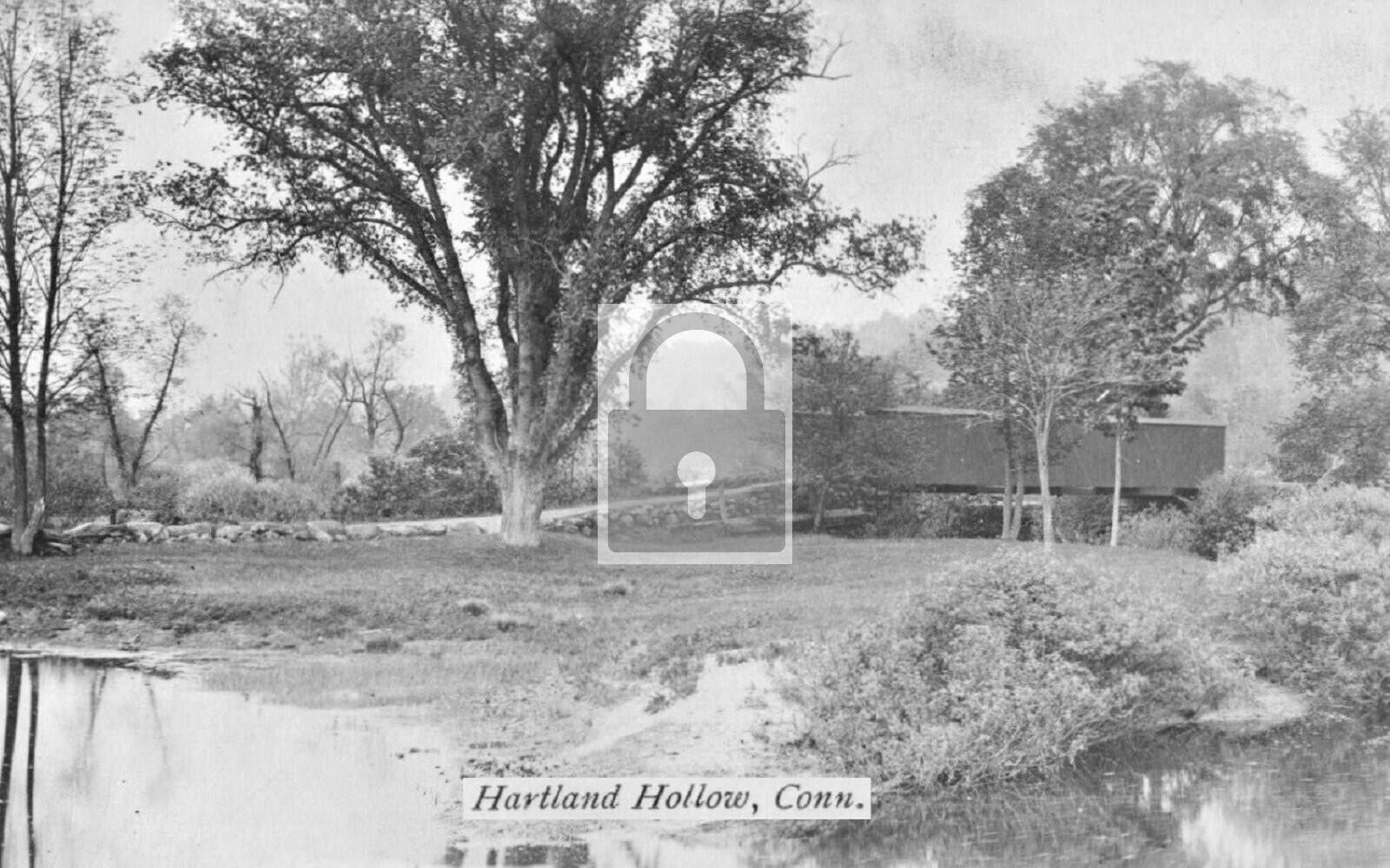 Covered Bridge Hartland Hollow Connecticut CT Postcard REPRINT