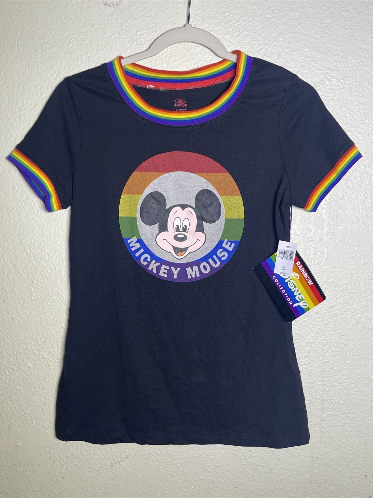 Rainbow Disney Pride Mickey Mouse Shirt NWT SIZE XS