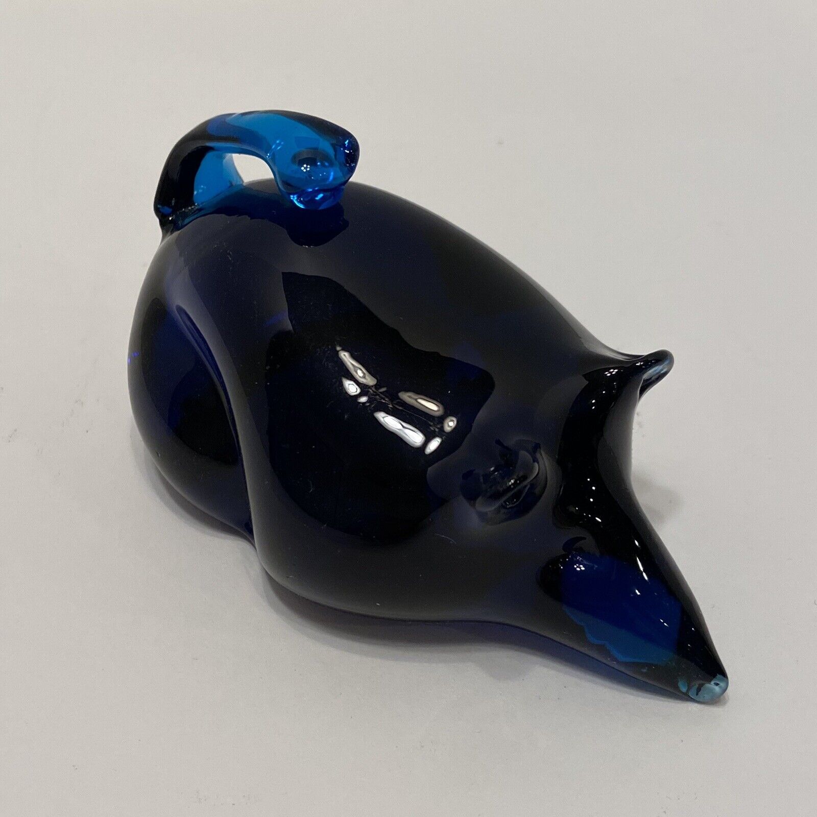 Viking Rare Bluenique Blue Glass Rat Mouse