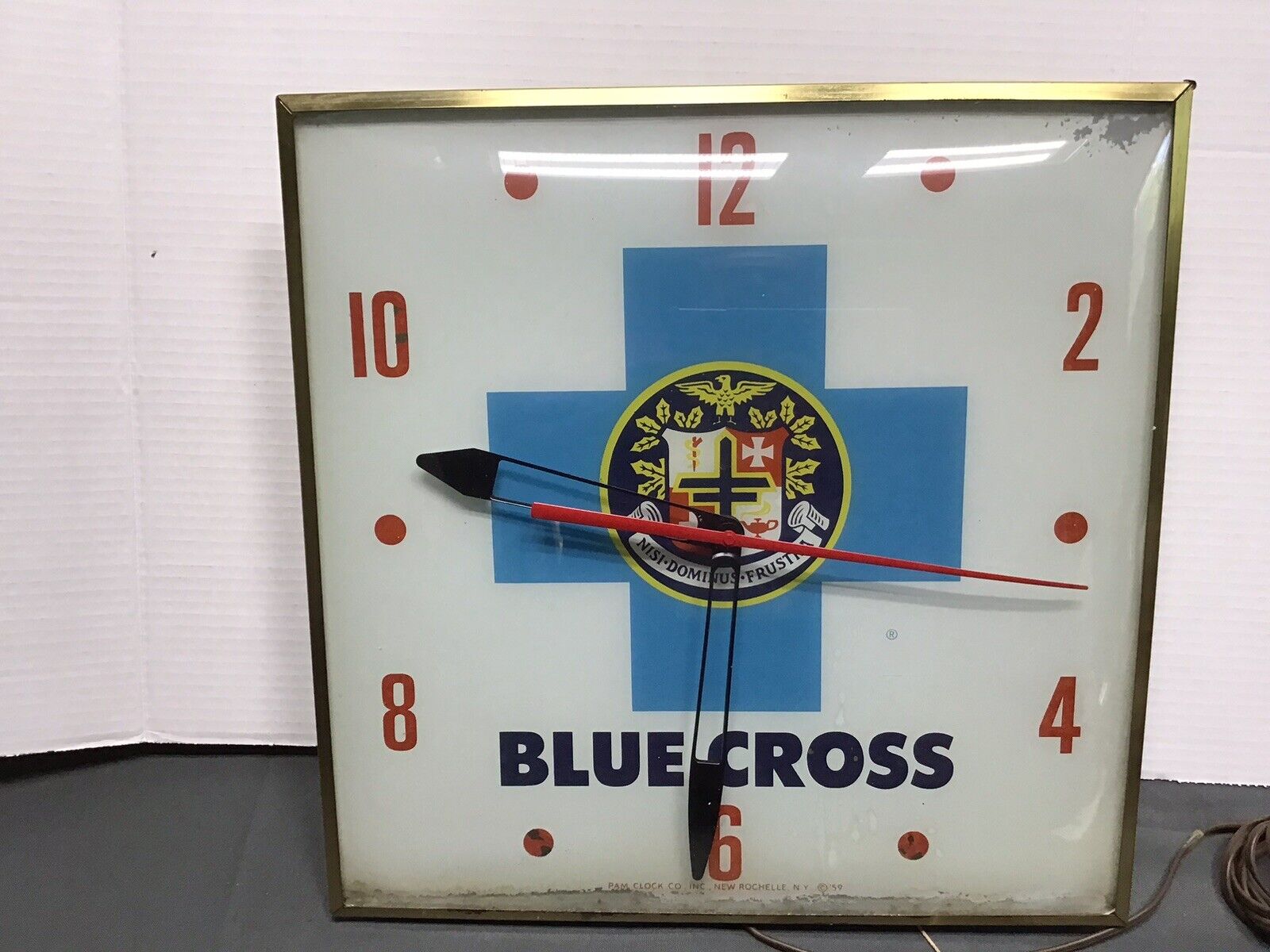 Vintage Hospital Blue Cross Pam Clock (1959)