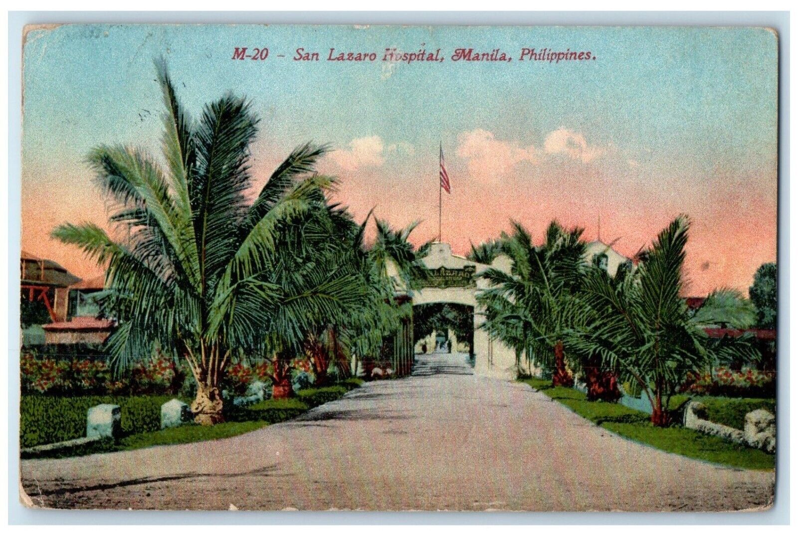 1913 San Lazaro Hospital Manila Philippines Posted Antique Postcard