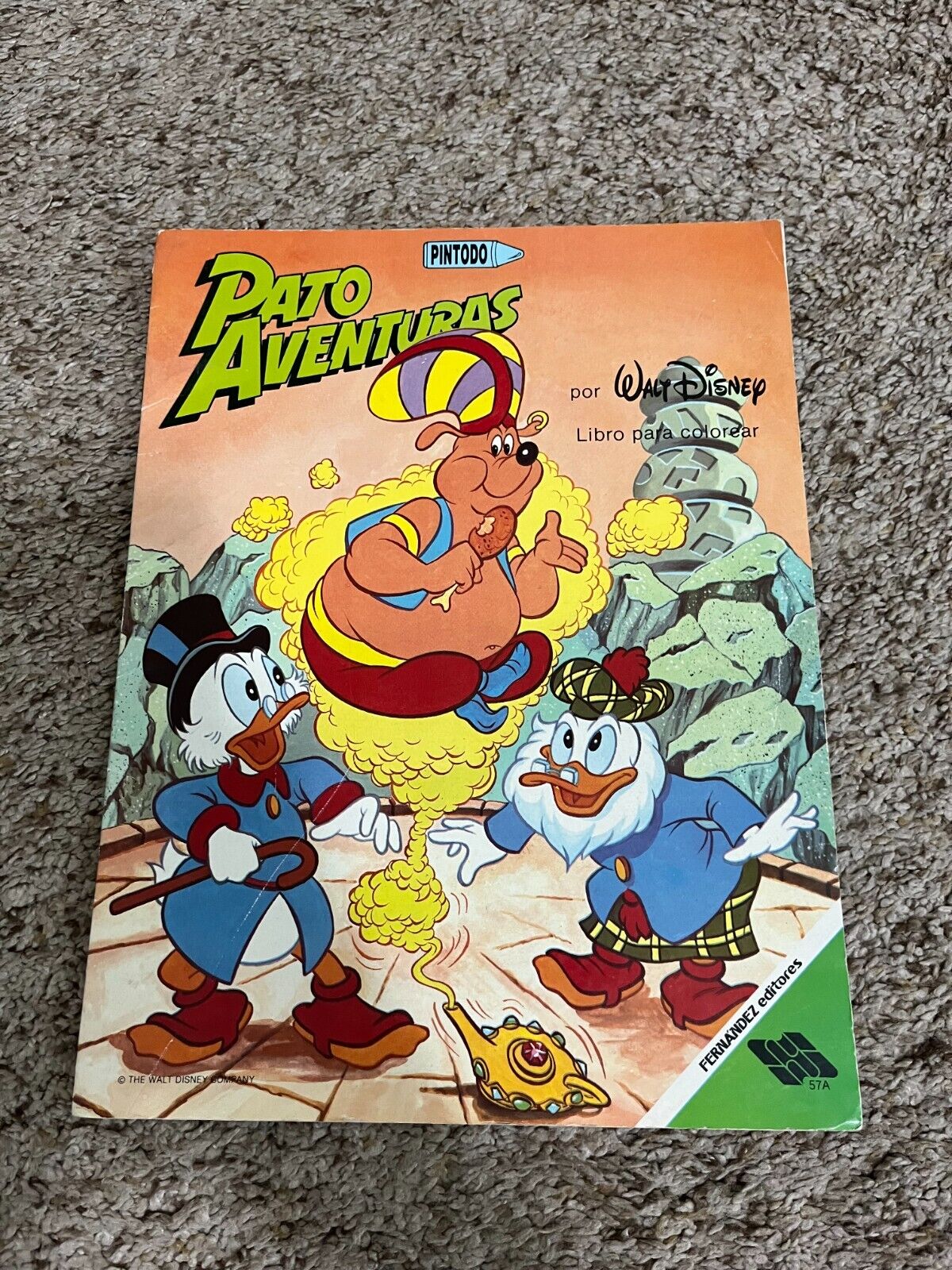 Vintage 1990s Disney Pato Adventures Spanish Coloring Book - Unused