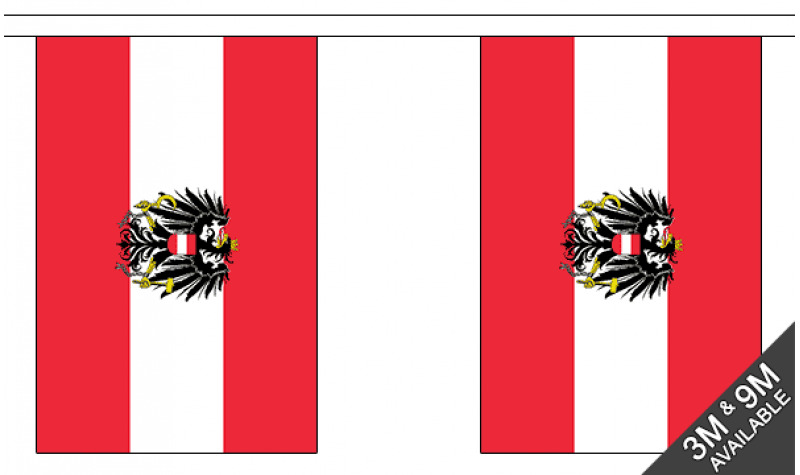 Austria Crest Bunting - 9 Metres 30 Flag Banner Decoration