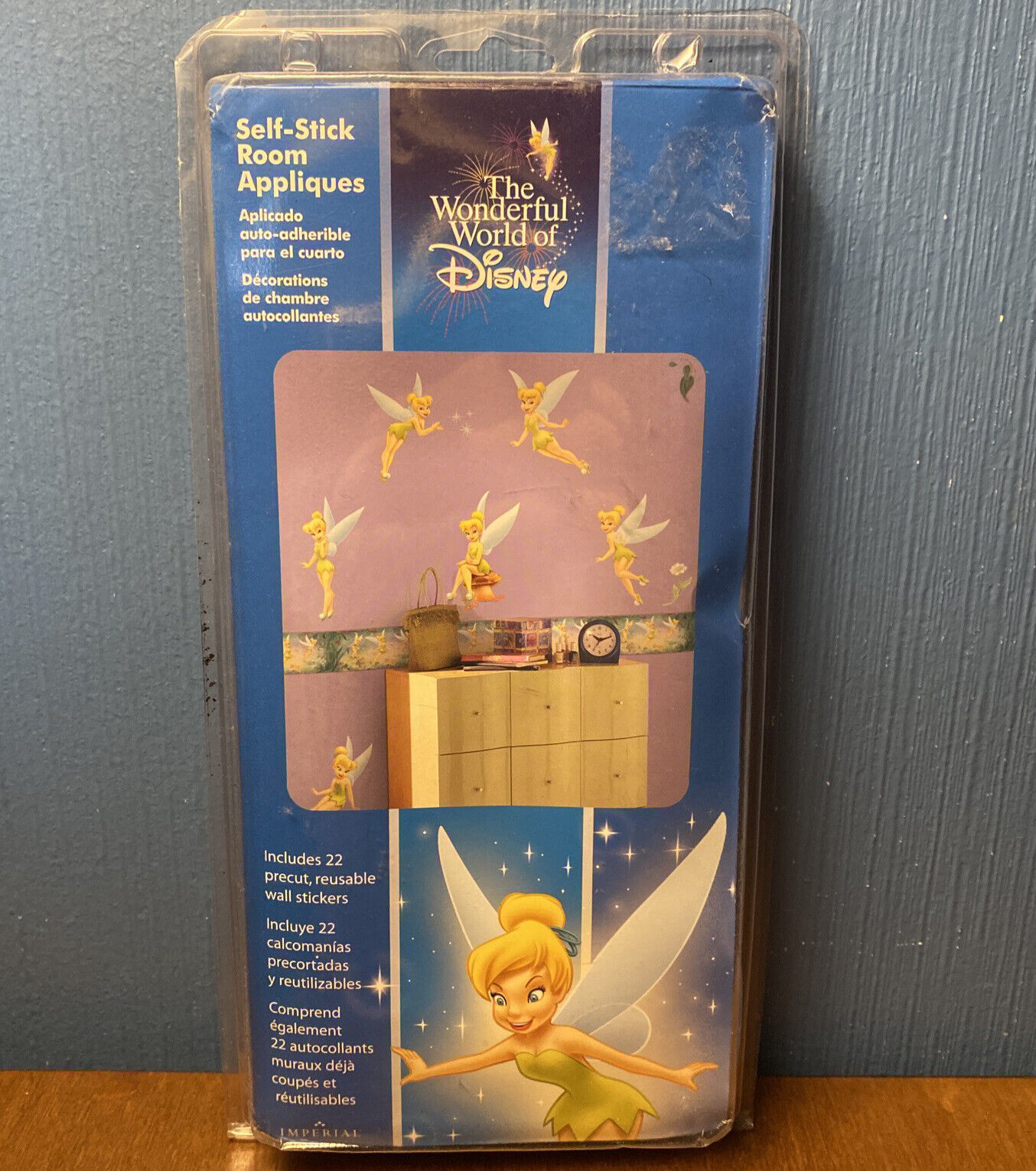 TINKER BELL Disney Self Stick Room Appliques - Adhesive Decor Sticker Decals NEW