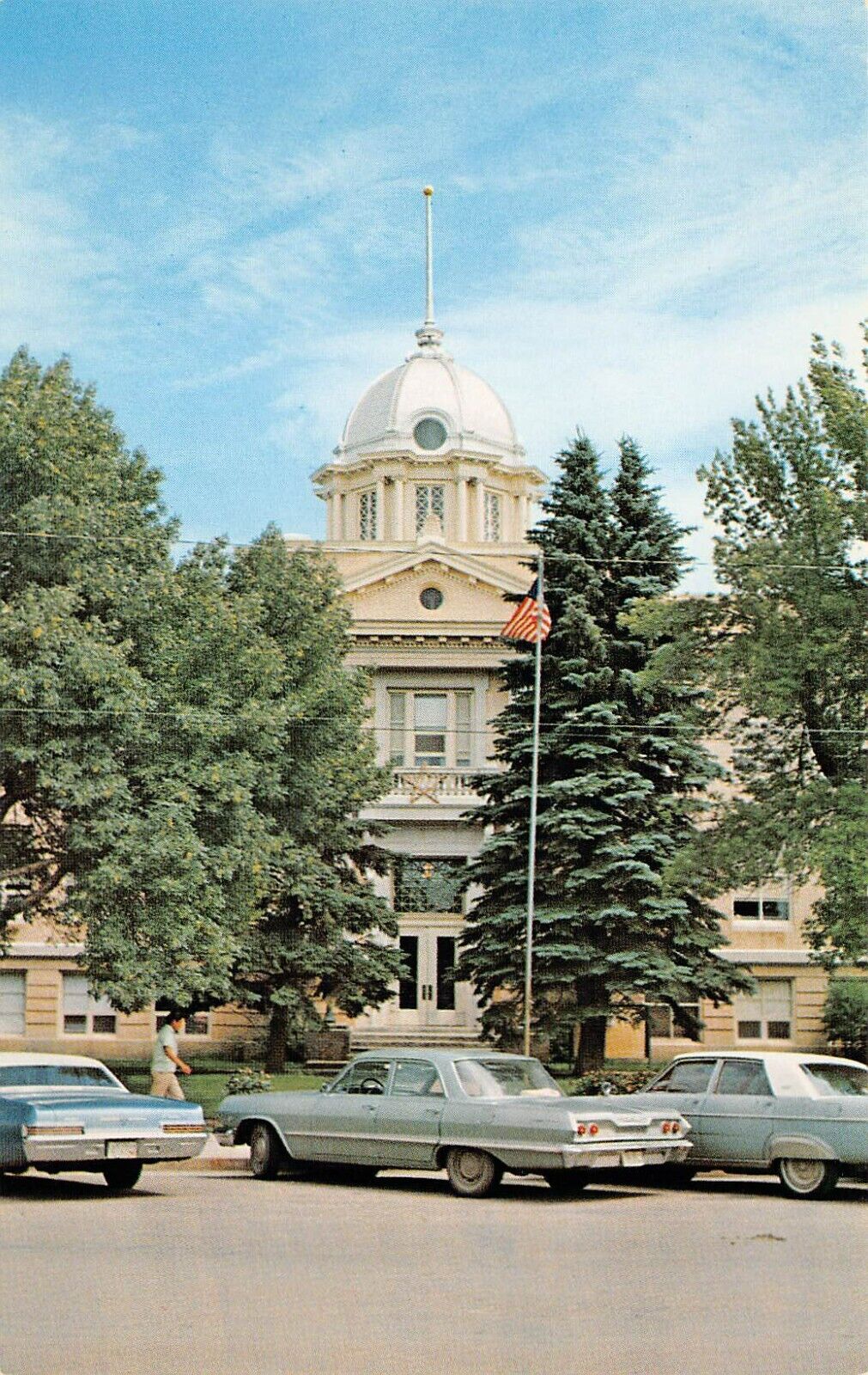 Sidney MT Montana Richland County Court House Courthouse 1960s Vtg Postcard A40