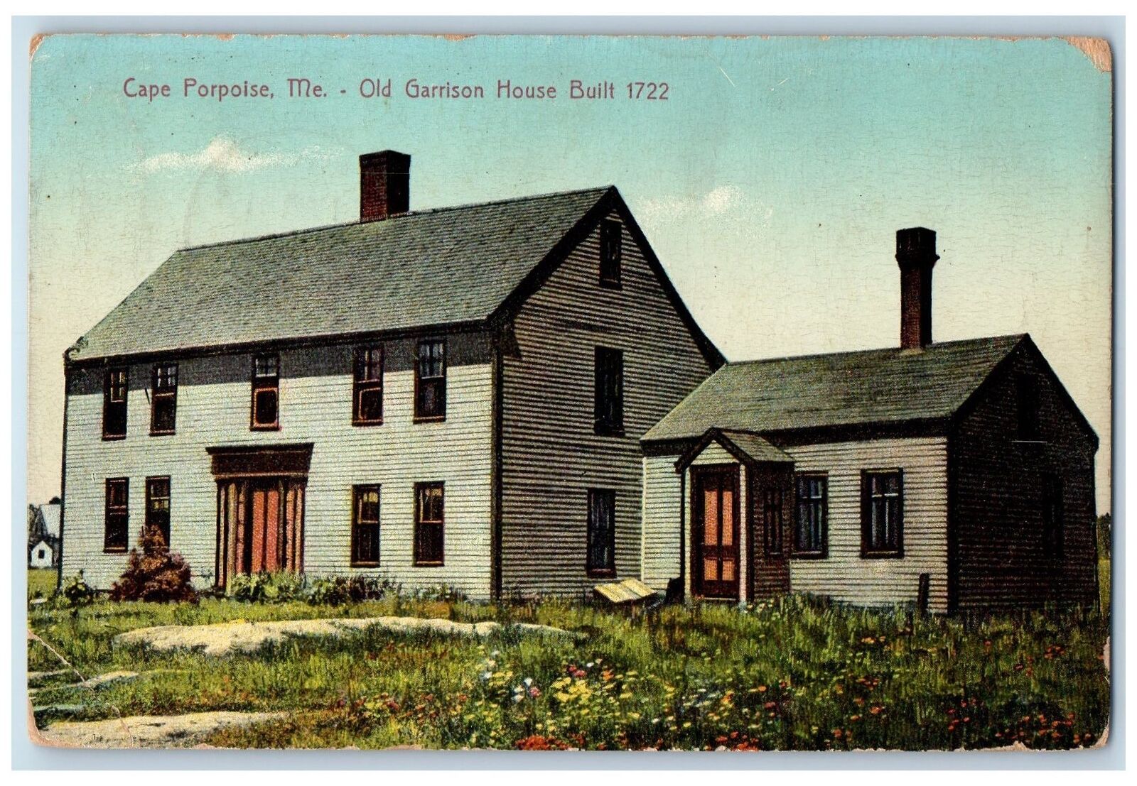 1916 Old Garrison House Bill View Cape Porpoise Maine ME Posted Vintage Postcard